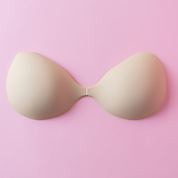 Solid silicone bra with gel